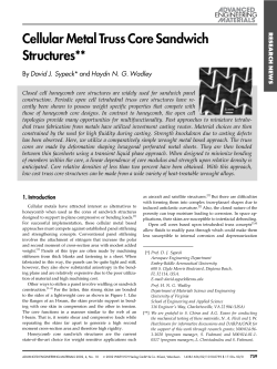 Cellular Metals Truss Core Sandwich Structures