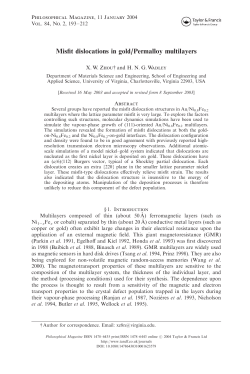Misfit Dislocations in Gold/Permalloy Multilayers