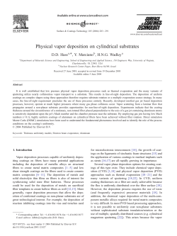 Physical Vapor Deposition on Cylindrical Substrates