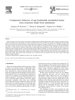 Compressive Behavior of Age Hardenable Tetrahedral Lattice Truss Structures Made from Aluminum