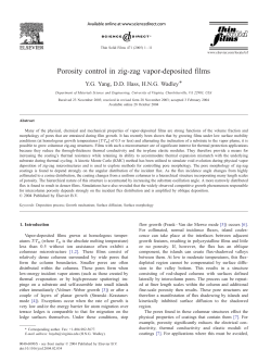 Porosity Control in Zig-Zag Vapor-Deposited Films