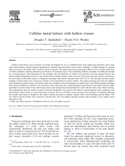 Cellular Metal Lattices with Hollow Trusses