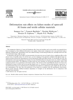 Deformation Rate Effects on Failure Modes of Open-Cell A1 Forms and Textile Cellular Materials