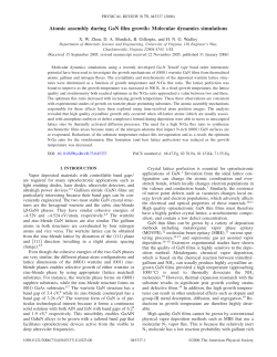 Atomic Assembly During GaN Film Growth: Molecular Dynamics Simulation