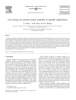 Low Energy Ion Assisted Assembly of Metallic Superlattices