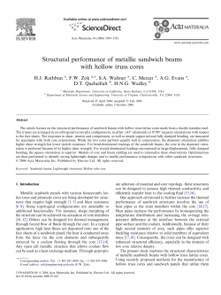 Structural Performance of Metallic Sandwich Beams with Hollow Tube Cores