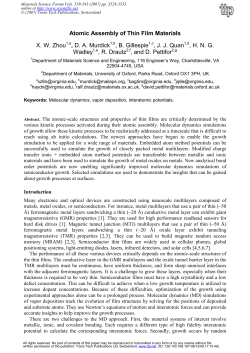 Atomic Assembly of Thin Film Materials