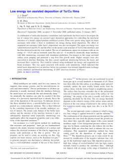 Low Energy Ion Assisted Deposition of Ta/Cu Films
