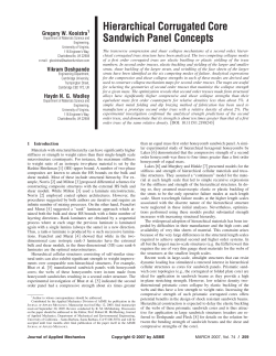 Hierarchical Corrugated Core Sandwich Panel Concepts