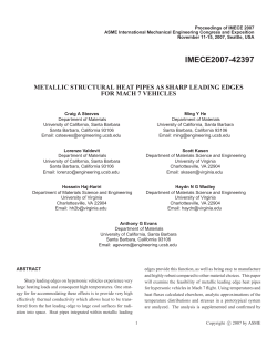 Metallic Structural Heat Pipes as Sharp Leading Edges for MACH 7 Vehicles