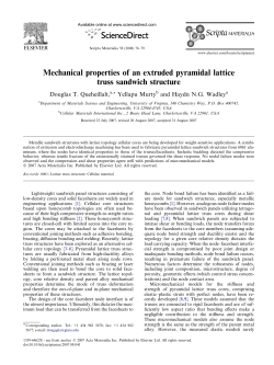 Mechanical Properties of an Extruded Pyramidal Lattice Truss Sandwich Structure