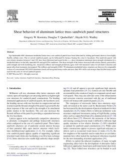 Shear Behavior of Aluminum Lattice Truss Sandwich Panel Structures