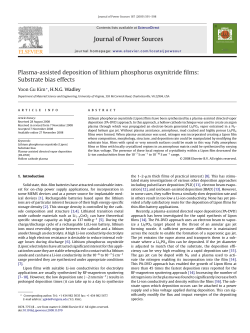 Plasma-Assisted Deposition of Lithium Phosphorous Oxynitride Films: Substrate Bias Effects