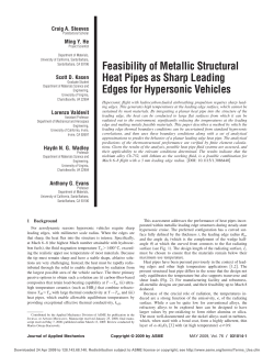 Feasibility of Metallic Structural Heat Pipes as Sharp Leading Edges for Hypersonic Vehicles