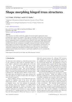 Shape Morphing Hinged Truss Structures