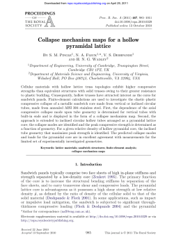 Collapse Mechanism Maps for a Hollow Pyramidal Lattice