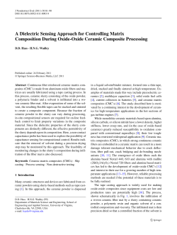 A Dielectric Sensing Approach for Controlling Matrix Composition During Oxide-Oxide Ceramic Composite Processing,