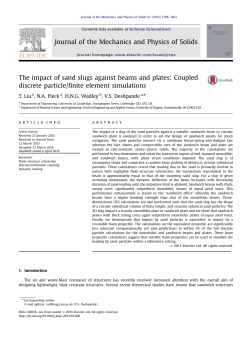 The Impact of Sand Slugs Against Beams and Plates: Coupled Discrete Particle/Finite Element Simulations