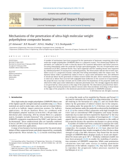 Mechanisms of the Penetration of Ultra-High Molecular Weight Polyethylene Composite Beams