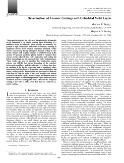 Delamination of Ceramic Coatings with Embedded Metal Layers