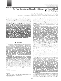 The Vapor Deposition and Oxidation of Pt/YSZ Multilayers