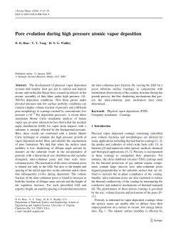 Pore Evolution During High Pressure Atomic Vapor Deposition