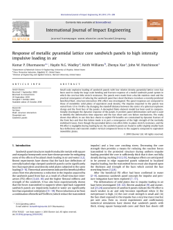 Response of Metallic Pyramidal Lattice Core Sandwich Panels to High Intensity Impulsive Loading in Air