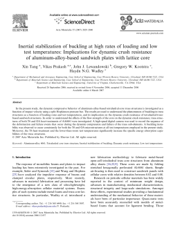 Inertial Stabilization of Buckling at High Rates of Loading and Low Test Temperatures: Implications for Dynamic Crush