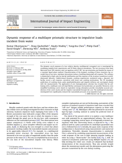Dynamic Response of a Multilayer Prismatic Structure to Impulsive Loads Incident from Water