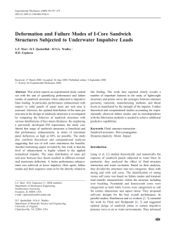 Deformation and Failure Modes of I-Core Sandwich Structures Subjected to Underwater Impulsive Loads