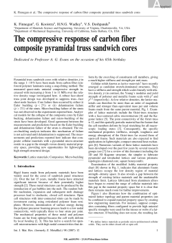 The Compressive Response of Carbon Fiber Composite Pmyamidal Truss Sandwich Cores