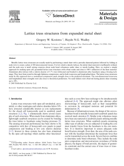 Lattice Truss Structures from Expanded Metal Sheet