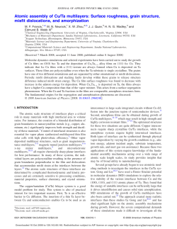 Atomic Assembly of Cu/Ta Multilayers Surface Roughness, Grain Structure, Misfit Dislocation and Amorphization