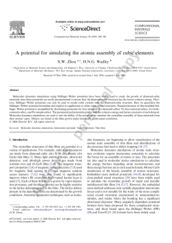 A Potential for Simulating the Atomic Assembly of Cubic Elements