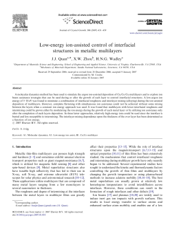 Low Energy Ion Assisted Control of Interfacial Structures in Metallic Multilayers