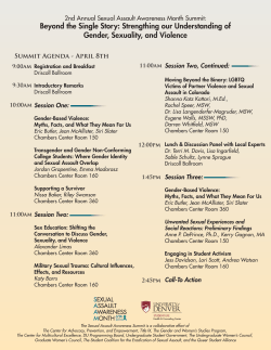 Sexual Assault Awareness Month Summit Program