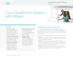 Cisco CloudCenter Solution with VMware At-a-Glance