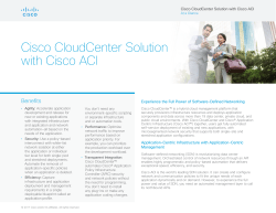 Cisco CloudCenter Solution with Cisco ACI At-a-Glance