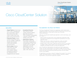 Cisco CloudCenter Solution At-a-Glance