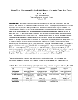 Grass Seed Herbicide Update