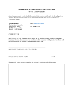 School Approval Form