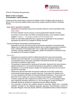 Application requirements and deadlines&nbsp;