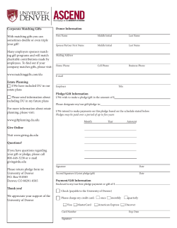 Click here for the University of Denver Pledge Form