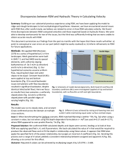 Discrepancies between RSM and Hydraulic Theory in Calculating Velocity