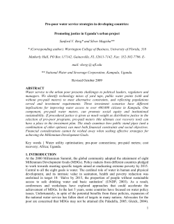 Pro-poor Water Service Strategies in Developing Countries: Promoting Justice in Uganda&rsquo;s Urban Project. Water Policy, 12(4):589-601