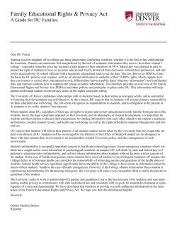 FERPA Guide for University of Denver Families