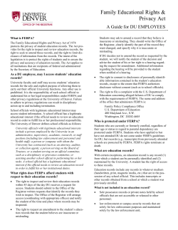 FERPA Guide for University of Denver Employees