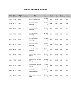 Final Exam Schedule Autumn Quarter 2016