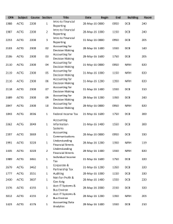 Final Exam Schedule Spring Quarter 2016.