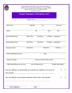Emergency Card Form